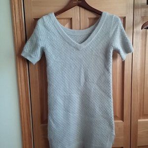 Marc By Marc Jacobs  Creamy / sliver wool blend short sleeve sweater  Sz XS